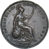 1853 Penny (OT) - Victoria British Copper Coin - Nice
