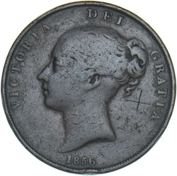 1856 Penny (PT) - Victoria British Copper Coin