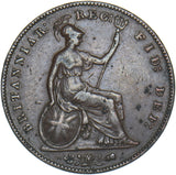 1857 Penny (PT) - Victoria British Copper Coin - Nice