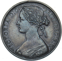1862 Penny - Victoria British Bronze Coin - Very Nice