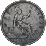 1864 Penny - Victoria British Bronze Coin