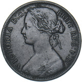 1866 Penny - Victoria British Bronze Coin - Nice