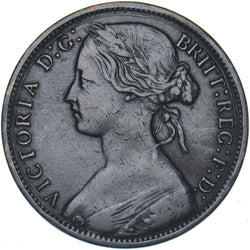 1867 Penny - Victoria British Bronze Coin - Nice