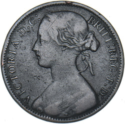 1868 Penny - Victoria British Bronze Coin