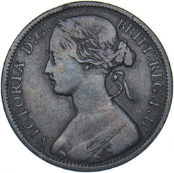 1869 Penny - Victoria British Bronze Coin - Nice