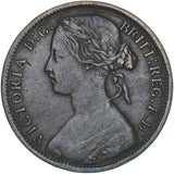 1870 Penny - Victoria British Bronze Coin - Nice