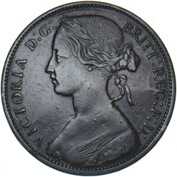 1872 Penny - Victoria British Bronze Coin - Nice