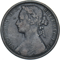 1875 H Penny - Victoria British Bronze Coin