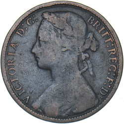 1875 H Penny - Victoria British Bronze Coin