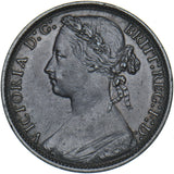 1876 H Penny (F89 8+K) - Victoria British Bronze Coin - Very Nice