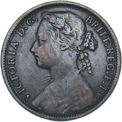 1878 Penny - Victoria British Bronze Coin - Nice