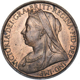 1897 Penny - Victoria British Bronze Coin - Superb