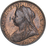 1901 Penny - Victoria British Bronze Coin - Very Nice