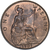 1901 Penny - Victoria British Bronze Coin - Superb