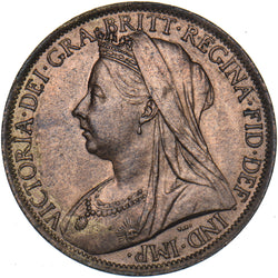 1901 Penny - Victoria British Bronze Coin - Very Nice