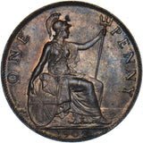 1902 Penny - Edward VII British Bronze Coin - Superb