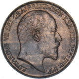 1902 Penny - Edward VII British Bronze Coin - Very Nice