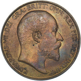 1904 Penny - Edward VII British Bronze Coin - Very Nice