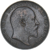 1905 Penny - Edward VII British Bronze Coin - Nice