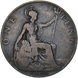 1909 Penny (Raised Dot) - Edward VII British Bronze Coin