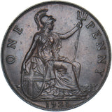 1921 Penny - George V British Bronze Coin - Very Nice