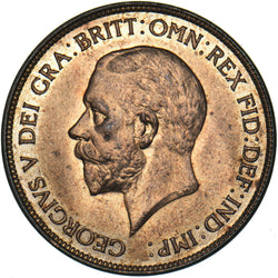 1928 Penny - George V British Bronze Coin - Superb