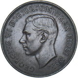 1950 Penny - George VI British Bronze Coin - Very Nice