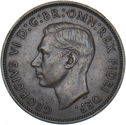 1950 Penny - George VI British Bronze Coin - Very Nice