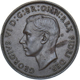 1950 Penny - George VI British Bronze Coin - Very Nice