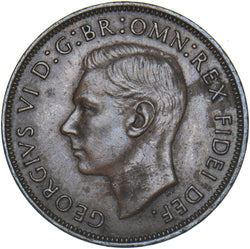 1950 Penny - George VI British Bronze Coin - Nice