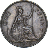 1950 Penny - George VI British Bronze Coin - Nice