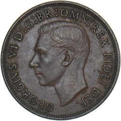 1950 Penny - George VI British Bronze Coin - Nice