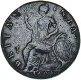 1694 Halfpenny - William & Mary British Copper Coin