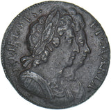1694 Halfpenny - William & Mary British Copper Coin - Nice