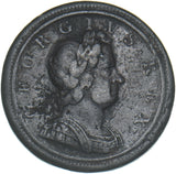1719 Halfpenny - George I British Copper Coin