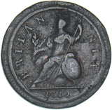1719 Halfpenny - George I British Copper Coin