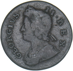 1738 Halfpenny - George II British Copper Coin