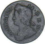 1738 Halfpenny - George II British Copper Coin
