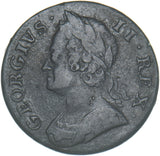 1750 Halfpenny - George II British Copper Coin