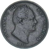 1834 Halfpenny - William IV British Copper Coin