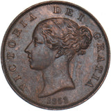 1853 Halfpenny - Victoria British Copper Coin