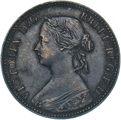 1860 Halfpenny - Victoria British Bronze Coin - Nice