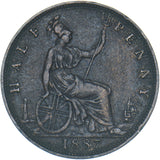 1887 Halfpenny - Victoria British Bronze Coin - Nice