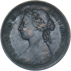 1891 Halfpenny - Victoria British Bronze Coin - Nice