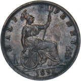 1891 Halfpenny - Victoria British Bronze Coin - Nice
