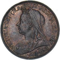 1899 Halfpenny - Victoria British Bronze Coin - Very Nice