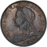 1899 Halfpenny - Victoria British Bronze Coin - Very Nice