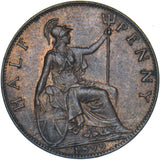1899 Halfpenny - Victoria British Bronze Coin - Very Nice