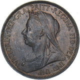 1900 Halfpenny - Victoria British Bronze Coin - Very Nice