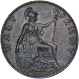 1900 Halfpenny - Victoria British Bronze Coin - Very Nice